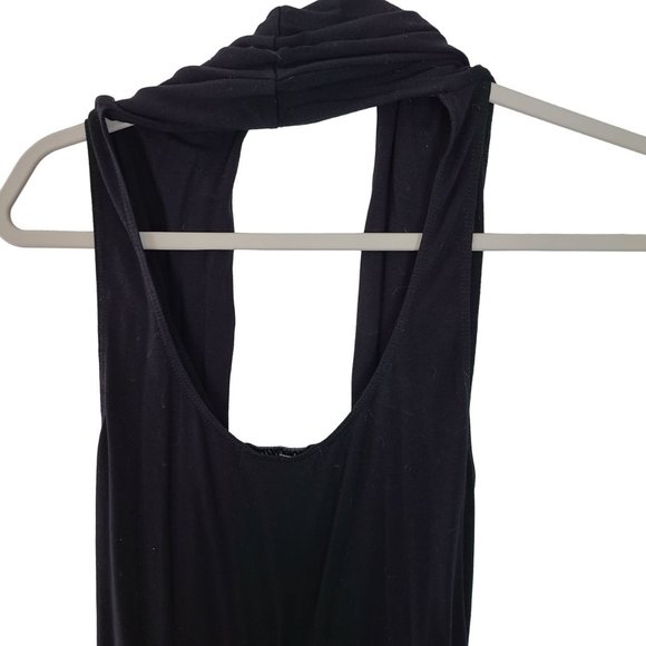 Bailey 44 Womens S Black Sleeveless Tie Front V-Neck Wrap Jumpsuit Pockets - Picture 9 of 9